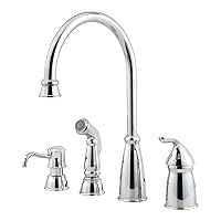 Pfister GT26-4CBC Avalon One-Handle Kitchen Faucet with Side Spray, Chrome