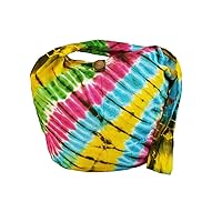 BTP! Tie Dye Sling Crossbody Shoulder Bag Purse Cotton Bohemian - Rainbow VF13