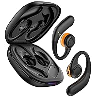 Open Ear Headphones Wireless Bluetooth 5.3, Open Ear Earbuds with Dual 16.2mm Dynamic Drivers 60 Hours Playtime Waterproof Sport Earbuds for Android iPhone TV