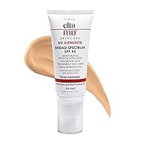 EltaMD UV AOX Elements Tinted Mineral Face Sunscreen, SPF 50 Tinted Sunscreen for Face, Antioxidant Protection, Combats Visible Signs of Environmental Aggressors,100% Mineral Actives, 1.7 oz Pump
