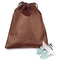 Navage Nasal Dock-Nose Pillow Combo (Standard, White) and Burgundy Travel Bag