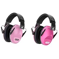 Dr.meter Noise Cancelling Ear Muffs, Pink+Rose Red