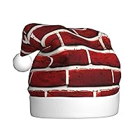 Brick Red Stone Christmas Hat, Winter Snow Beanie for Xmas Party, Ideal Christmas & New Year Gifts, Festive Holiday Hat for Adults