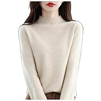 Cashmere Sweaters for Women, 100% Cashmere Long Sleeve Crew Neck Soft Warm Pullover Knit Jumpers