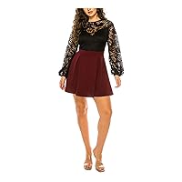 B. Darlin Womens Juniors Lace Colorblock Cocktail and Party Dress
