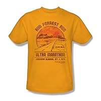 Forrest Gump Mens Ultra Marathon T-Shirt in Gold