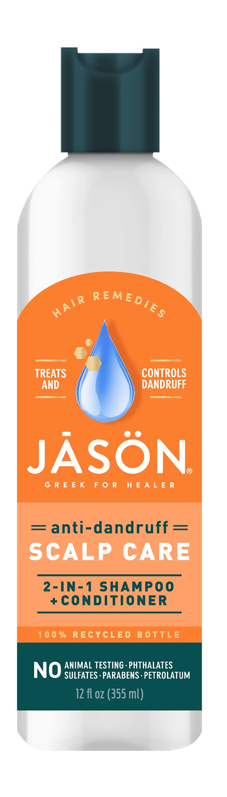 Jason Dandruff Relief Treatment 2-in-1 Shampoo & Conditioner, 12 Fl Oz (Pack of 1)