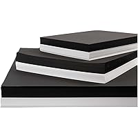 Card, A2+A3+A4, 200+250, white, black, 600asstd sheets