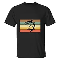 Gift Idea for Retro Shark Lovers Neon Sign Home Decor for Men Women Men Women Navy Black Multicolor T Shirt