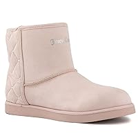 Juicy Couture Women's Cozy Winter Boots: Stylish Slip-Ons with Insulated Fur Lining for Warmth and Comfort
