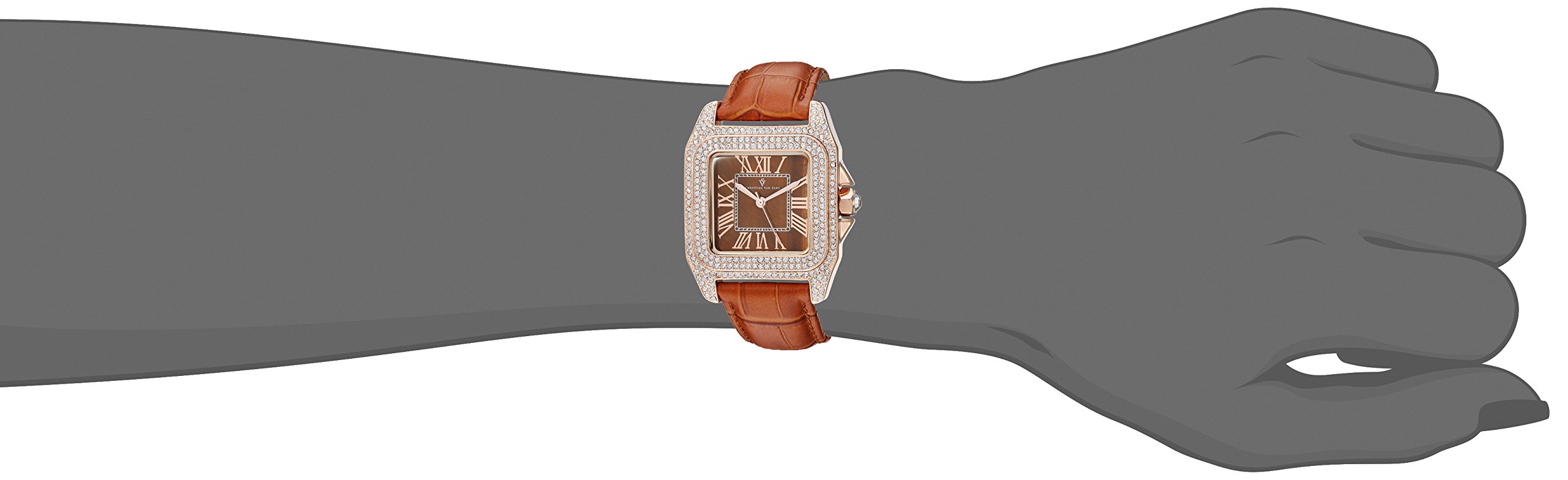 Christian Van Sant Women's CV4423 Radieuse Analog Display Quartz Brown Watch