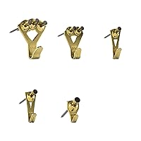 OOK 55169 Professional Picture Hangers, Art Hangers, Padded, Brass, Reusable Picture Hooks, 20-100lb (Value Pack) , Gold