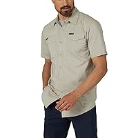 ATG by Wrangler Men's Asymmetric Zip Pocket Short Sleeve Shirt