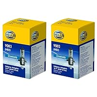 HELLA 9003 Standard Halogen Bulb, 12 V, 60/55W, Clear, Standard - 60/55W (Pack of 2)