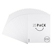 Golden State Art, 25 Pack 18x24 Bright White Backing Boards for Frames, Pictures, Photos and More