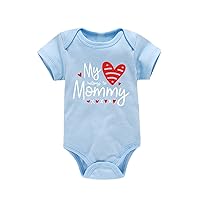 Kids Baby Valentine's Day Toddler Girls Boys Letter Heart Prints Shorts Sleeves Baby Suits for Boys 18-24 Months