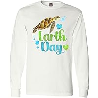 Earth Day Sea Turtle and Hearts Long Sleeve T-Shirt