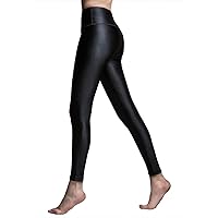 TITIKA Women’s Yoga Pants Fitness Elastic Waistband Sexy Black Shine Leggings. These Leggings are fit for Any time of Day with Their Feminine Touch.