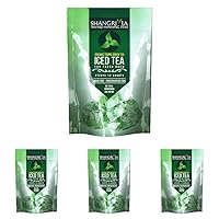 Shangri-La Tea Company Iced Tea Bags, Organic Tropic Green, Unsweetened and All Natural, Brews 2 Quarts Per Tea Bag, (6 Count) (5059) (Pack of 4)