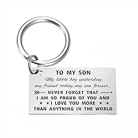 My Son Gifts, My Son Keychain, Graduation Gifts for Son, I Love You Son Gifts for Christmas, Son Birthday Present, Son Keepsake