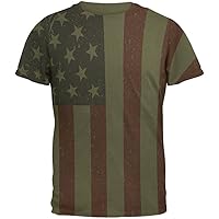 Old Glory 4th of July American Flag Distressed Men's Soft T-Shirt