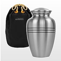 Trupoint Memorials Cremation Urns for Human Ashes - Decorative Urns, Urns for Human Ashes Female & Male, Urns for Ashes Adult Female, Funeral Urns - Pewter, Large