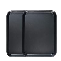 2pcs Bakeware Set Non-stick Cookie Sheet Pan Carbon Steel Cake Pizza Oven Tray Square Plate Roasting Tools