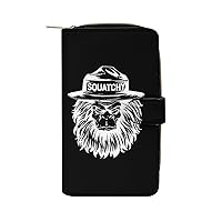 Bigfoot Sasquatch Purse for Women Large Capacity Zip Around Travel Clutch Wallet with Compartment