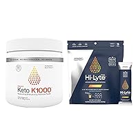 Hi-Lyte Keto K1000 Electrolyte Powder | Orange, Lighter Stevia Taste | 50 Servings Pro Hydration Packets, 16 Individual Drink Packets