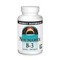 Source Naturals Niacinamide B-3, 100 mg Dietary Supplement - 100 Tablets
