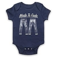 Unisex-Babys' Made to Fade Denim Jeans Baby Grow