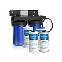 Waterdrop Whole House Water Filter System, Reduce Iron & Manganese, with Carbon and Sediment Filters, 5-Stage Filtration, Reduce Iron, Lead, Chlorine, Odor, 2-Stage 10