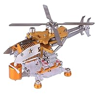 Engine Model Kit, Armored Edition Helicopter Horizontal Single Cylinder Vacuum Stirling Model Toy