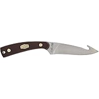 Old Timer 158OT Guthook Skinner 7.3in High Carbon S.S. Full Tang Fixed Blade Knife with 3.5in Blade and Sawcut Handle for Outdoor, Hunting and Camping
