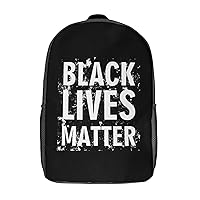 Black Lives Matter 17 Inch Laptop Backpack Casual Travel Work Bag Shoulders Daypack for Women Men