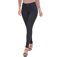 Womens Basic 1-Button High-Rise Skinny Jean Made with Recycled Fibers