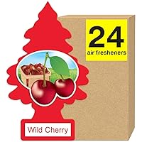 LITTLE TREES Air Fresheners Car Air Freshener. Hanging Tree Provides Long Lasting Scent for Auto or Home. Wild Cherry, 24 Air Fresheners