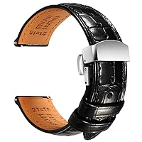 REZERO Leather Watch Band Quick Release Watch Strap, Luxury Italian Replacement Leather Watch Bands Embossed Alligator Grain-19mm 20mm 21mm 22mm