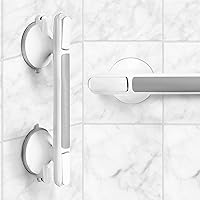 Grab Bars for Shower(2 Pack), Shower Handle for Bathroom, Suction Cup Grab Bars with Indicators, Shower Handles for Elderly, Handicap Grab Bars for Senior, Tool Free & No Drill Balance Bar for Bathtub