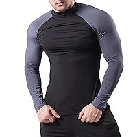 Men's Quick Dry Long Sleeve Compression Shirts, Athletic Base Layer Top, Running T-Shirt Workout Bodybuilding Workout Shirt