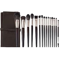 Professional Makeup Brush Set, 15Pcs Premium Cosmetic Makeup Brush Set for Foundation Blending Blush Concealer Eye Shadow, Travel Makeup Bag Included Ideal Gift