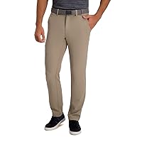 Haggar Men's The Active Series Slim/Straight Fit Flat Front Pant