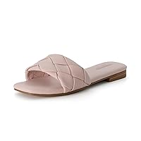 CUSHIONAIRE Women's Franca woven slide sandal +Memory Foam, Wide Widths Available