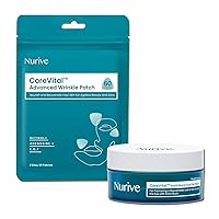Nurive's Timeless Beauty Wrinkle-Care Duo Pack | Helps Minimize Forehead Lines, Frown Lines, Under Eye Bags, Dark Circles