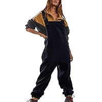 Fleece Overalls Women Stretchy Comfy Plus Size Jumpsuits For Women Warm Fashion Cozy Pants