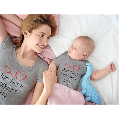Tstars Taco Taquito Mommy and Me Matching Outfits Mothers Day Mom and Baby Shirts Set