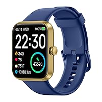 SKG Smart Watch, Fitness Tracker with 5ATM Swimming Waterproof, Health Monitor for Heart Rate, Blood Oxygen, Sleep, 1.7'' Touch Screen Bluetooth Smartwatch Fitness Watch for Android-iPhone iOS, V7