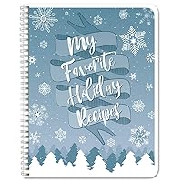 BookFactory Holiday Recipe Book/My Favorite Holiday Recipes/Fill in Recipe Journal, Wire-O - 100 Pages, 8.5