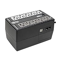 Tripp Lite 600VA UPS Battery Backup Uninterruptible Power Supply Surge Protector, 10 Outlets, Dataline Protection, USB Monitoring, Home & Office, 3-Year Warranty & $100,000 Insurance (INTERNET600U)