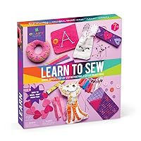 Craft-tastic Learn to Sew Kit – 7 Fun Projects and Reusable Materials to Teach Basic Sewing Stitches, Embroidery & More--Ages 7+
